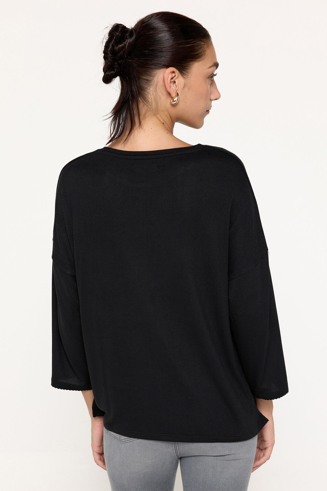 Milano Camiseta manga francesa tacto suave Gris