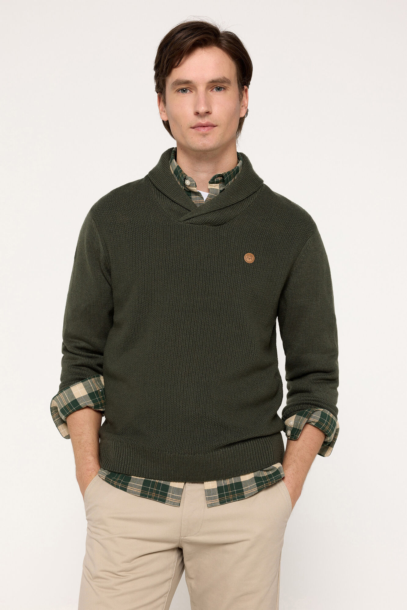 Milano Jersey cuello smoking Verde