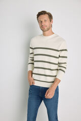 Milano Su&eacute;ter cuello redondo ajustado Beige