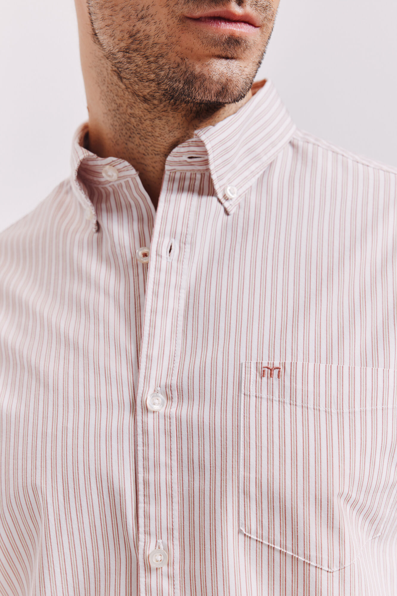 Milano Camisa manga larga a rayas Vino