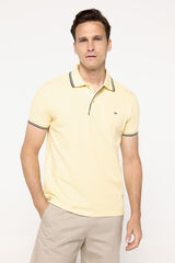 Fifty Outlet Polo piqué manga corta Dorado/ Mostaza