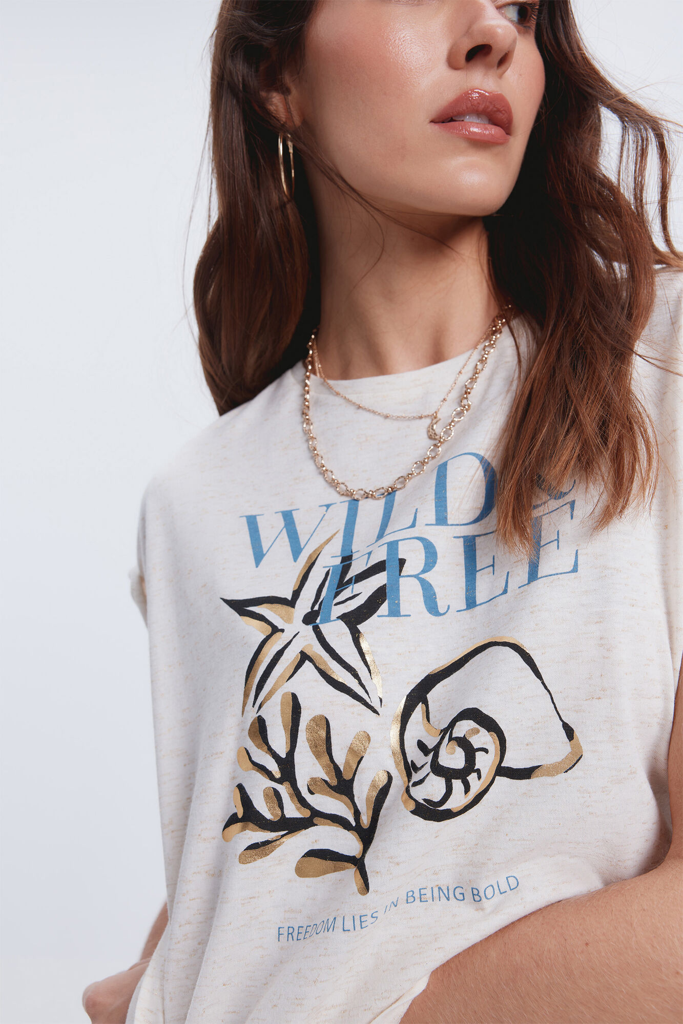 Milano Camiseta mezcla lurex