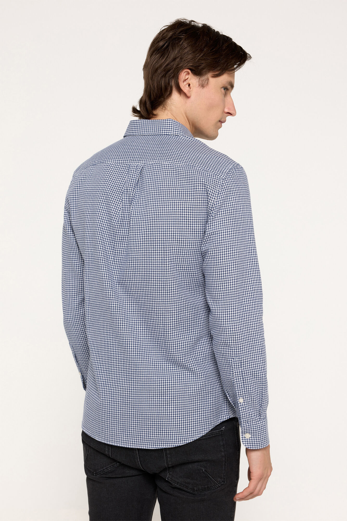 Milano Camisa Twill Cuadros Azul