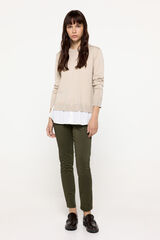 Fifty Outlet Pantalón ajustado Kaki Oscuro