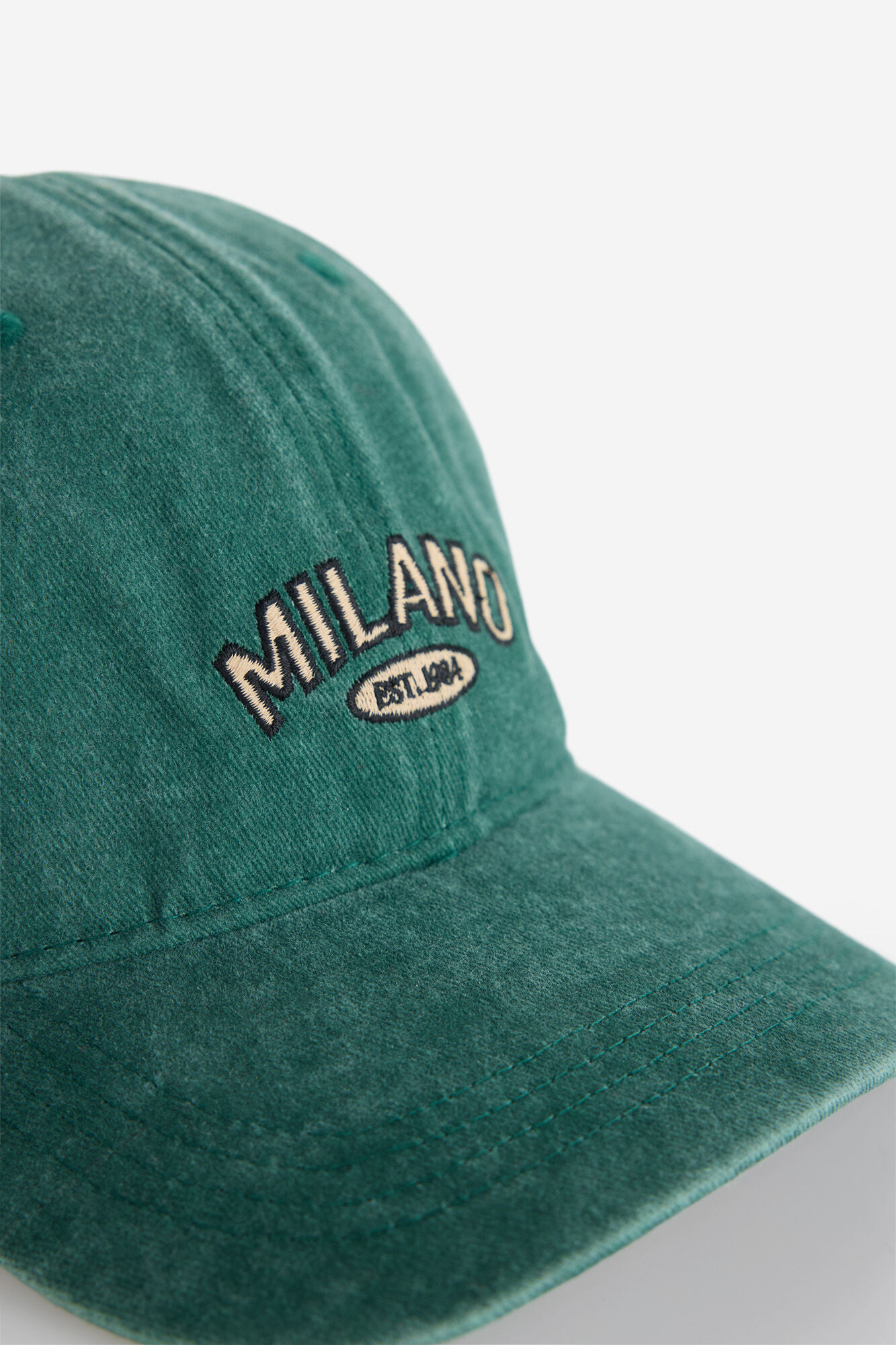 Milano Gorra con bordado milano Kaki Oscuro