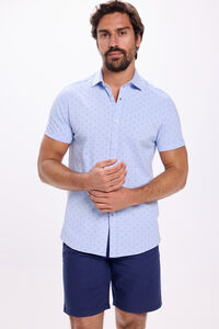 Milano Camisa de piqué estampada