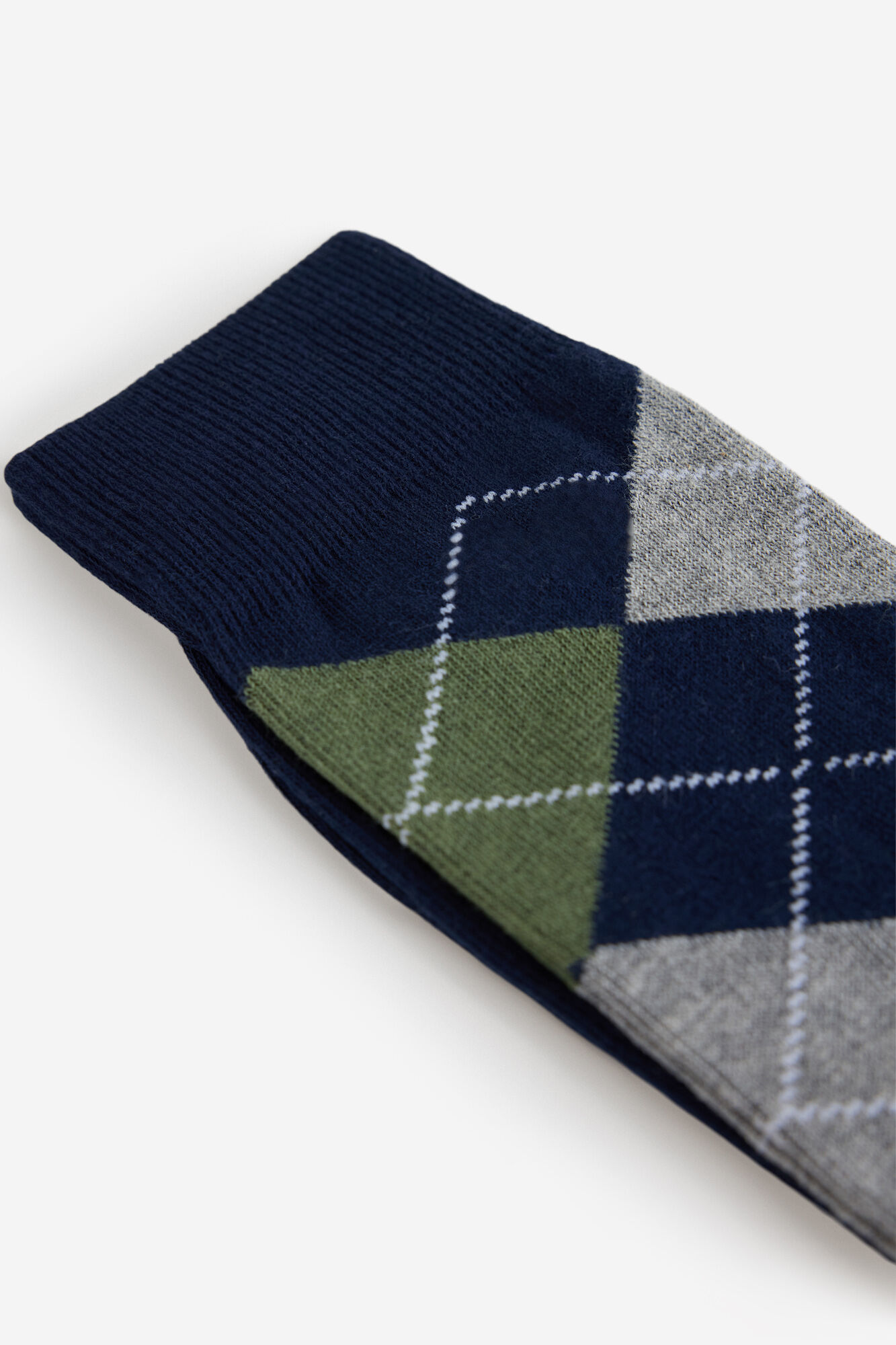 Milano Calcetines de rombos Kaki Oscuro