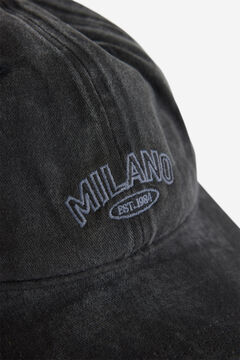 Fifty Outlet Gorra con bordado milano Negro