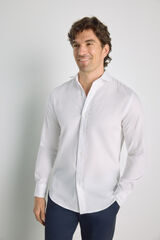 Milano Camisa lisa de manga larga Blanco
