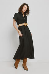 Milano Vestido camisero Negro