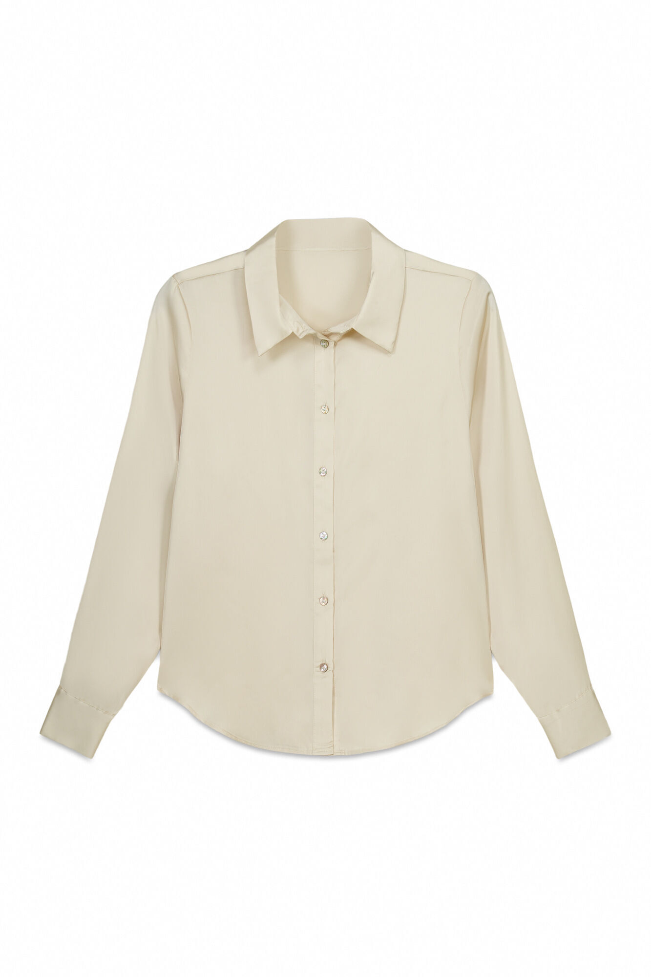 Milano Camisa satinada Beige