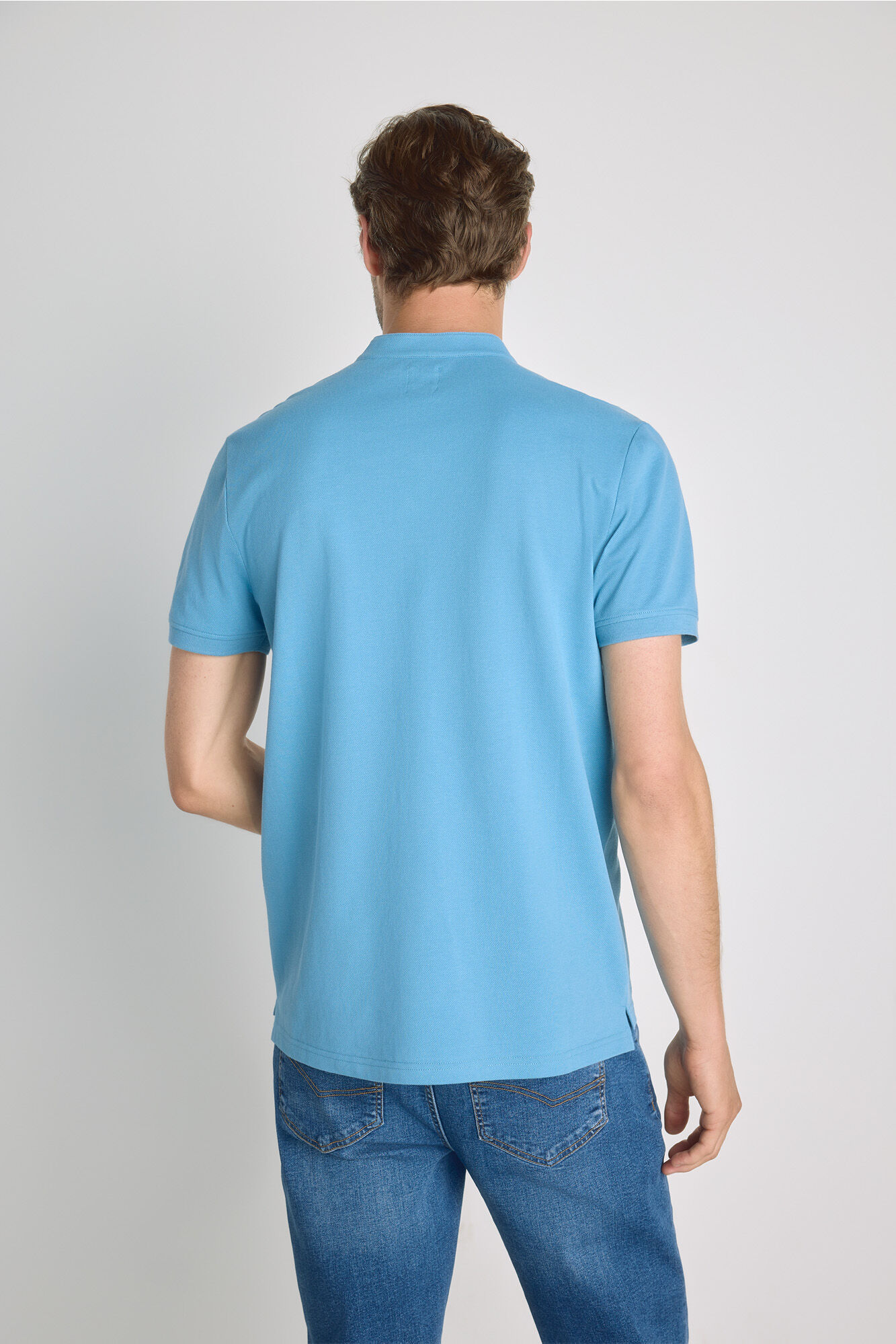 Milano Polo manga corta cuello mao Azul