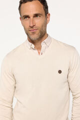Fifty Outlet Suéter cuello pico algodón Arena