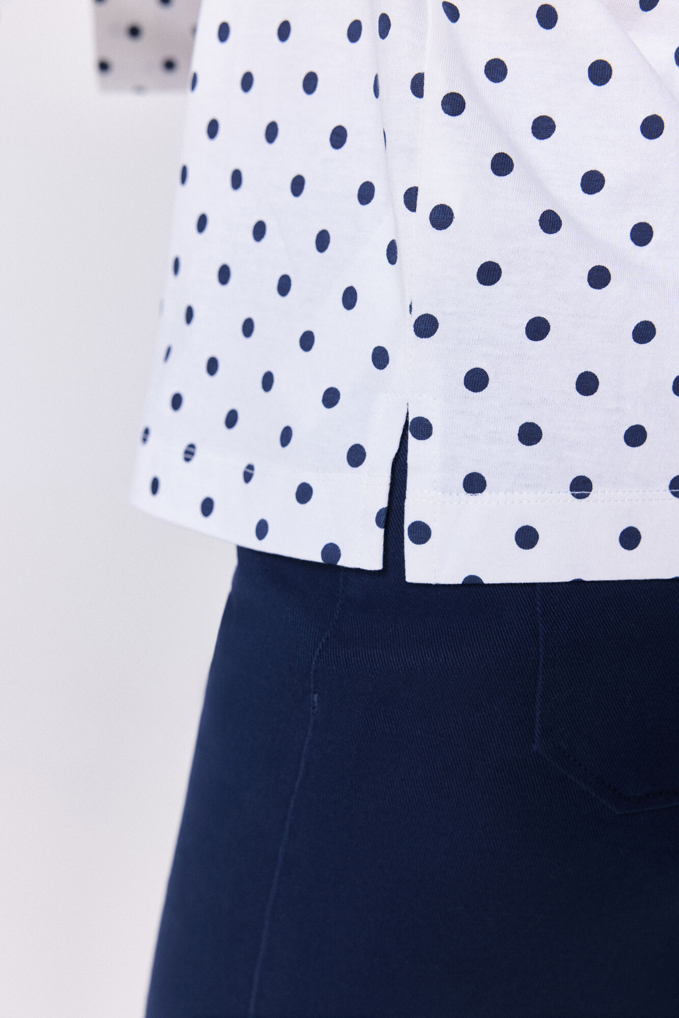 Milano Playera de algod&oacute;n con mangas francesas