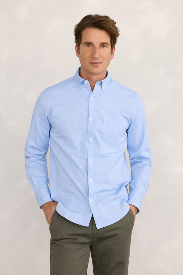 Milano Camisa deportiva Oxford Azul Claro