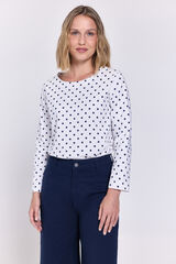 Milano Playera de algod&oacute;n con mangas francesas natural