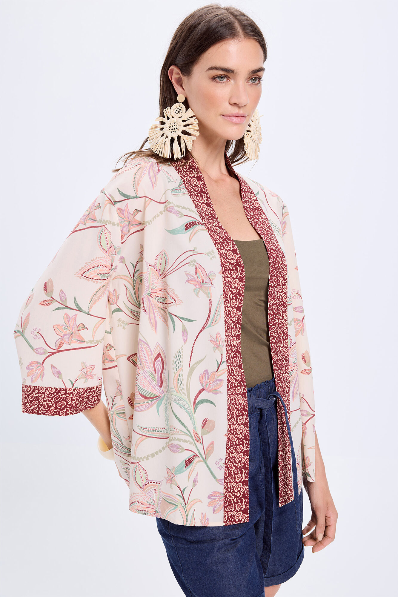 Milano Kimono short estampado natural