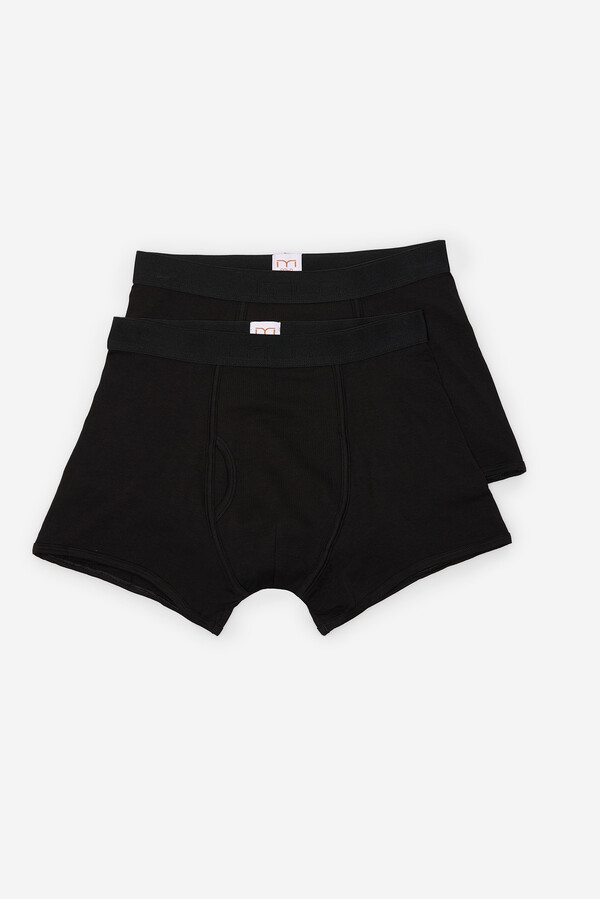 Milano Boxer básico algodón Negro