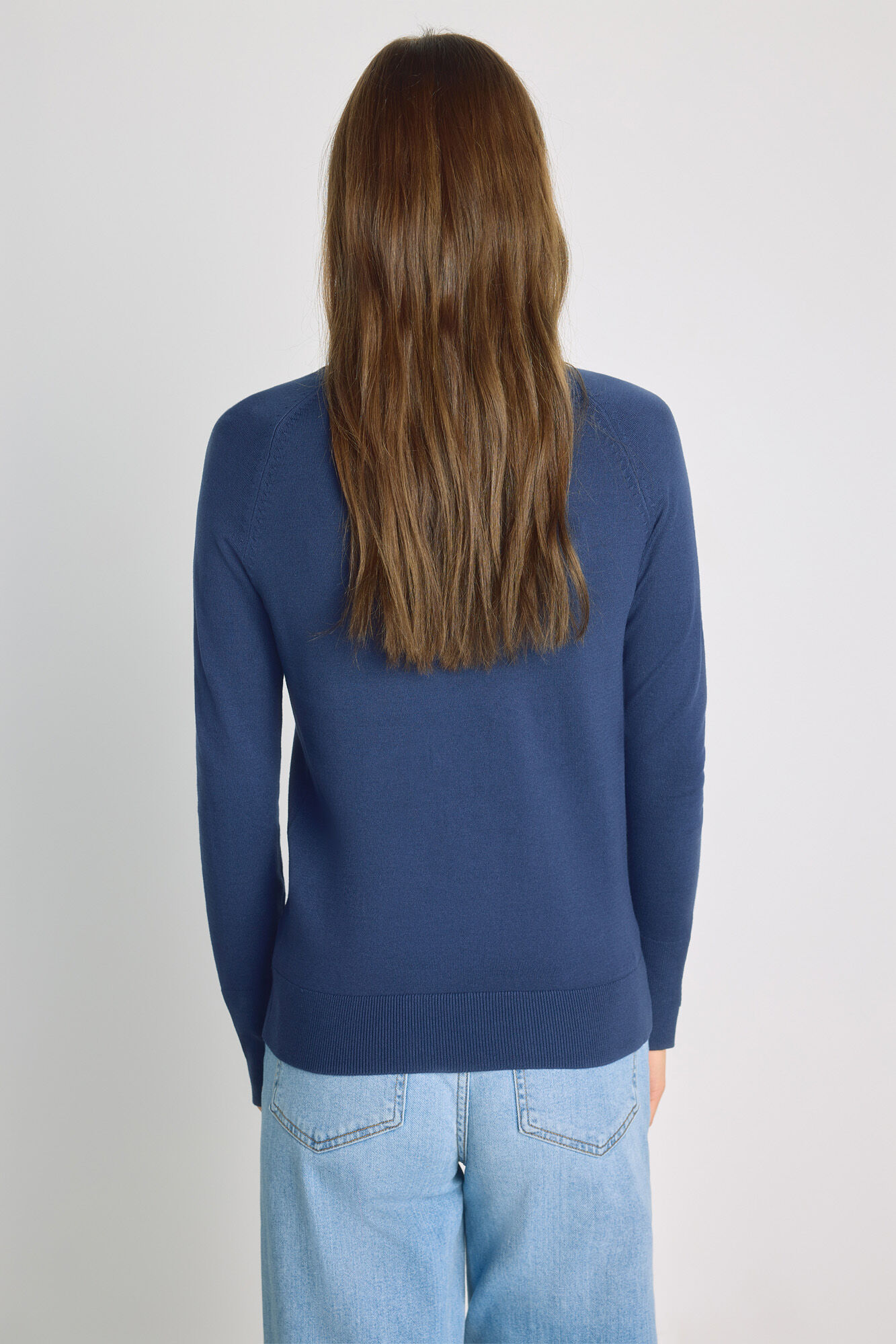 Milano Su&eacute;ter cuello redondo Navy