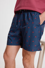 Fifty Outlet Bañador estampado a contraste Azul