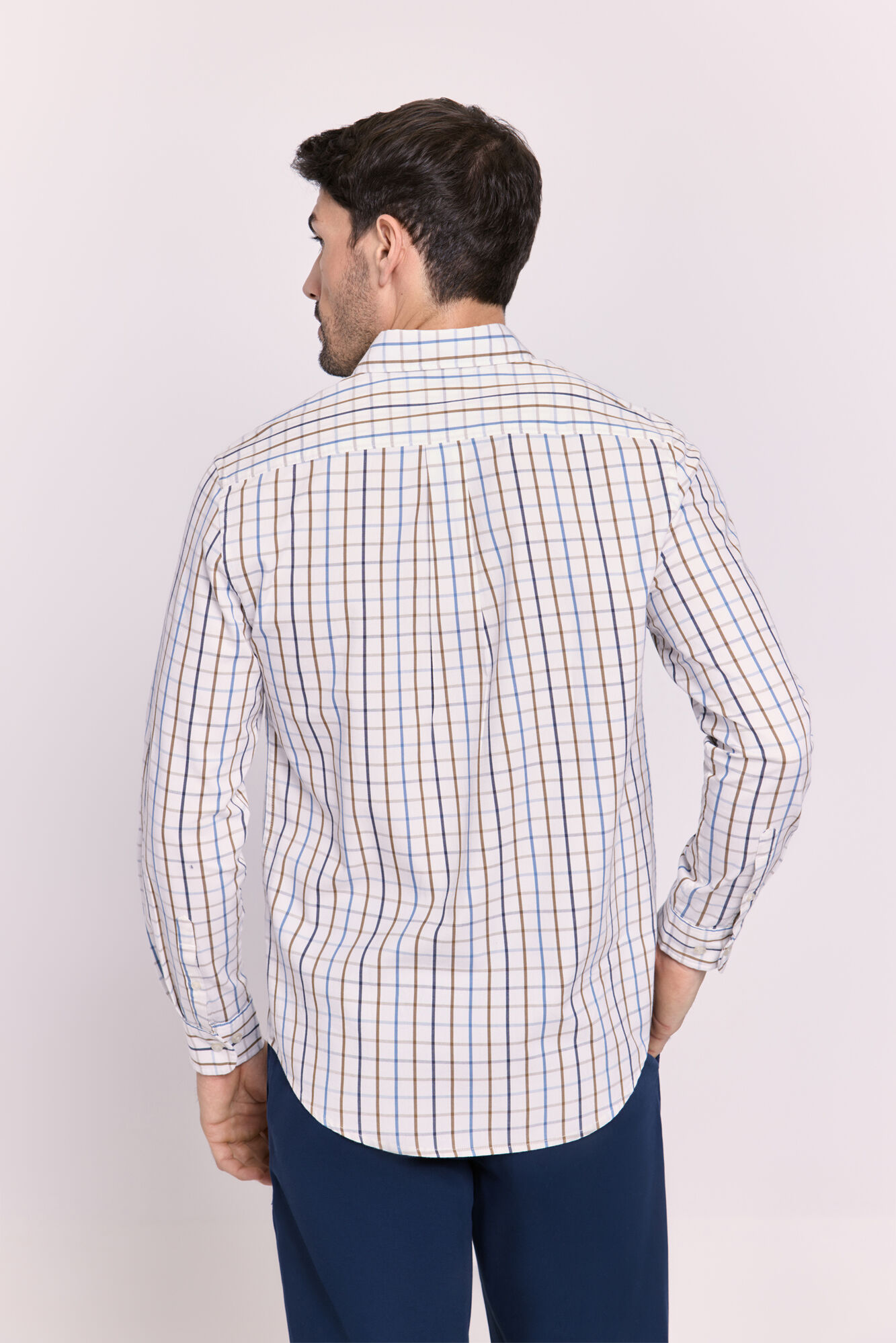Milano Camisa cuadros holgada Navy