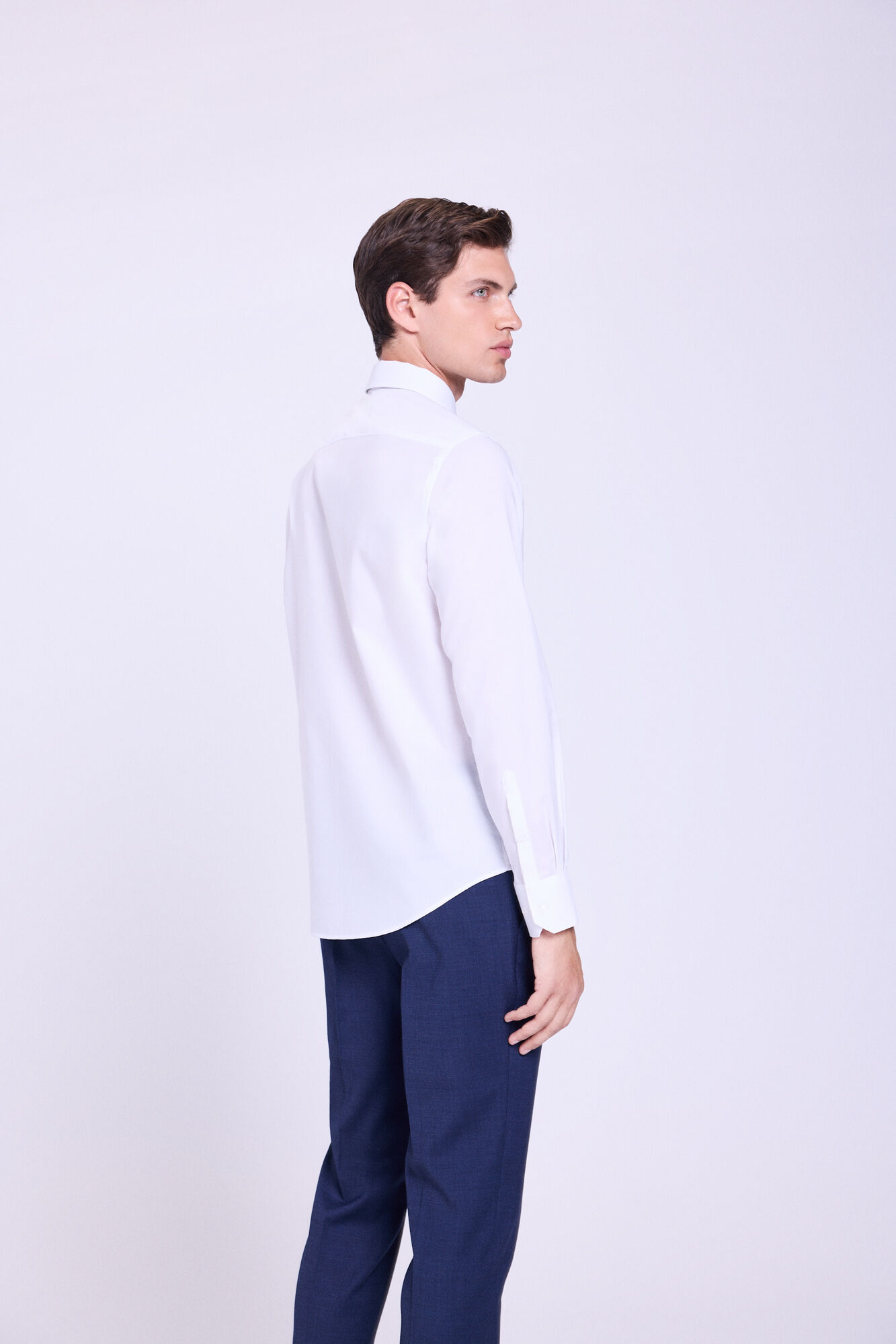 Milano Microestructura de la camisa de vestir Blanco