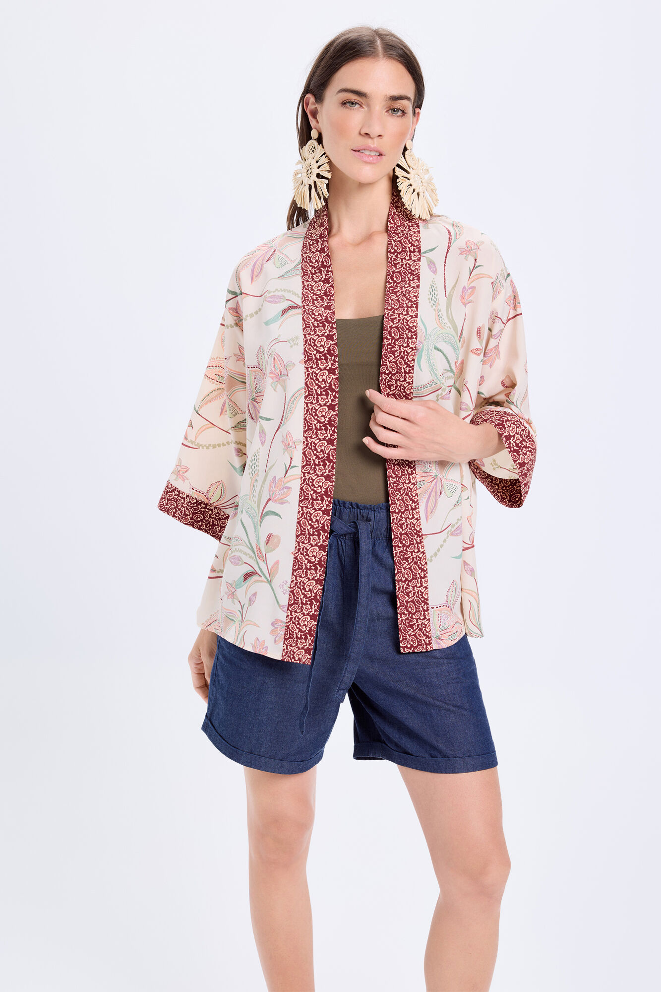 Milano Kimono short estampado natural