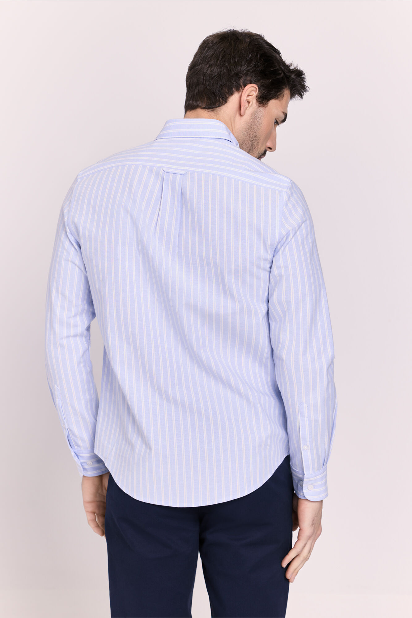 Milano Camisa rayas manga larga Azul Claro