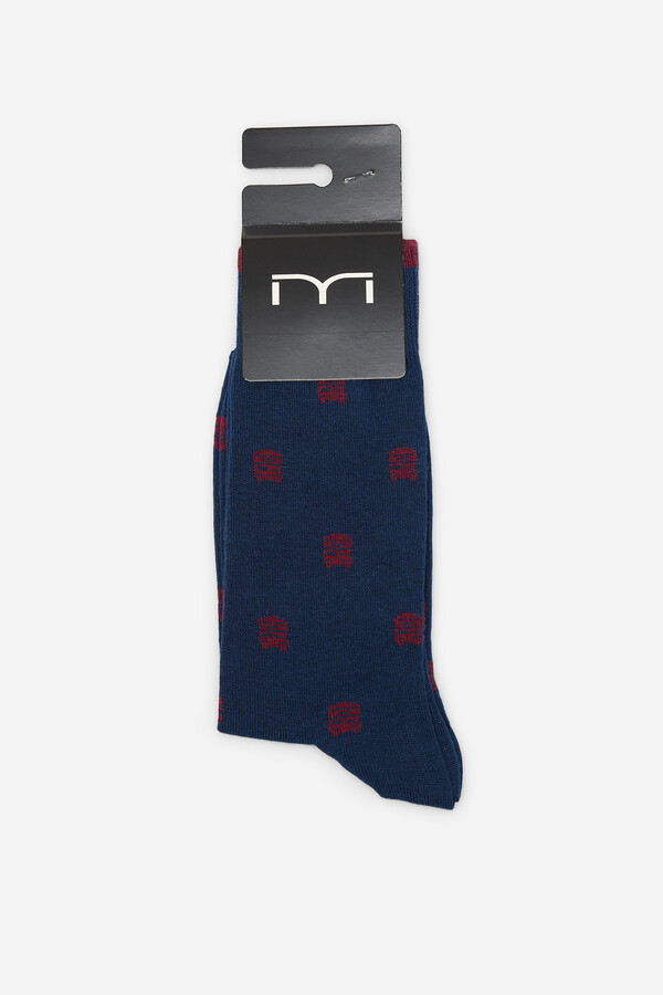 Milano Calcetines media caña print bus Navy