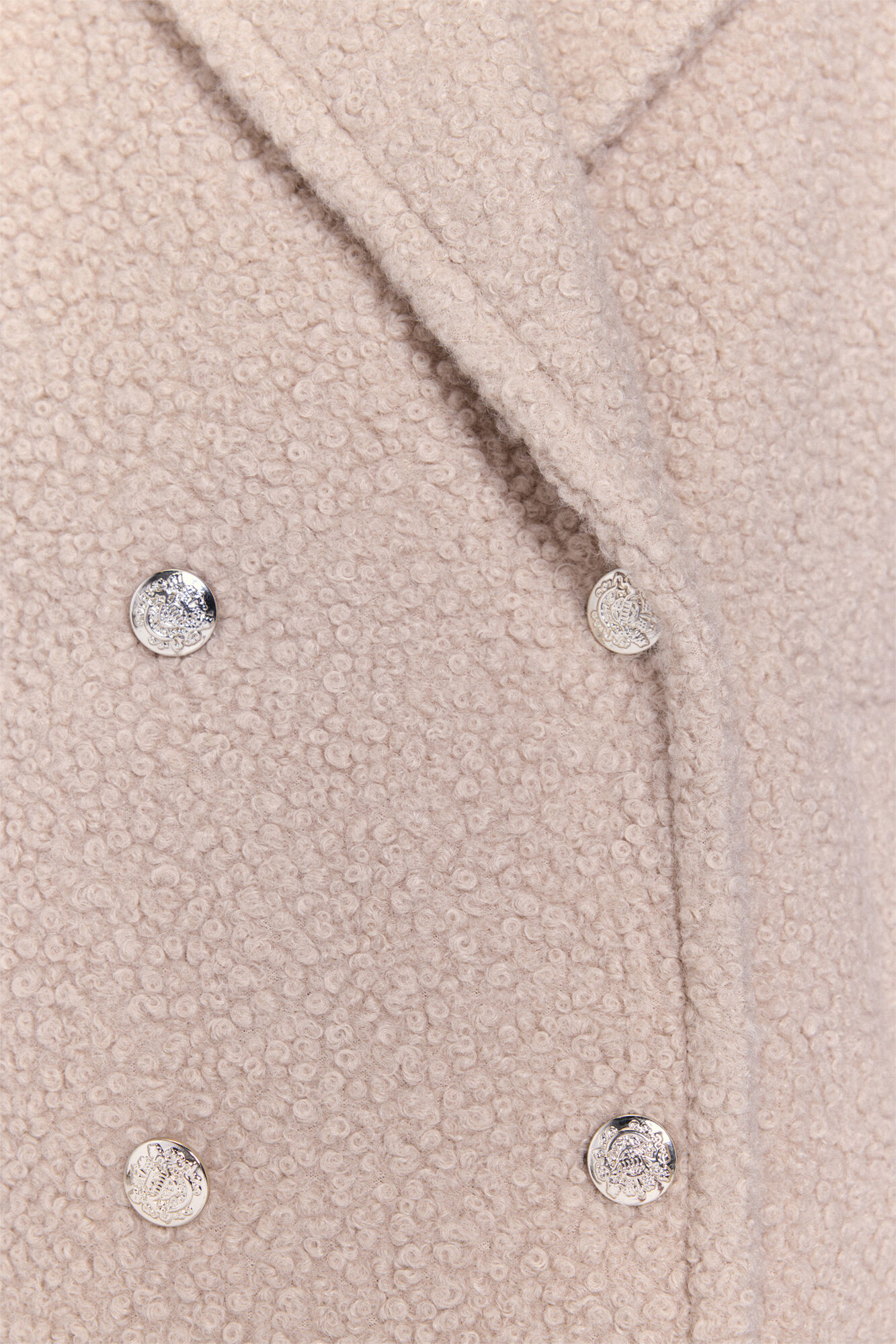 Milano Chamarra de boucl&eacute; semilargo Gris