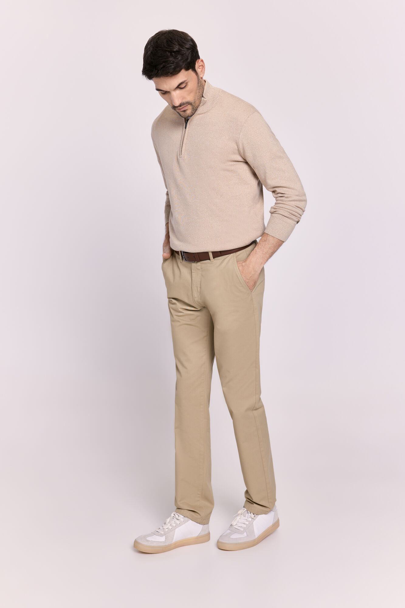 Milano Pantal&oacute;n chino regular fit Beige