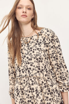 Fifty Outlet Blusa con volante natural