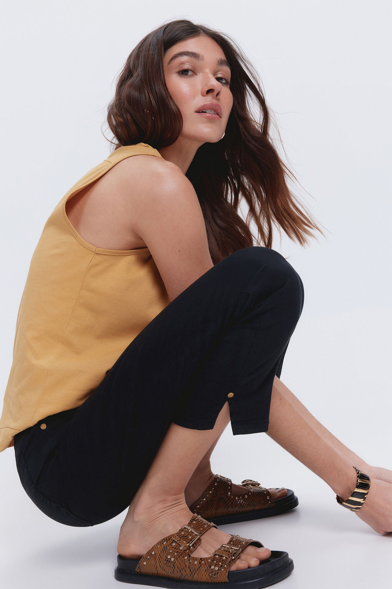 Milano Pantal&oacute;n pirata cinco bolsillos Negro