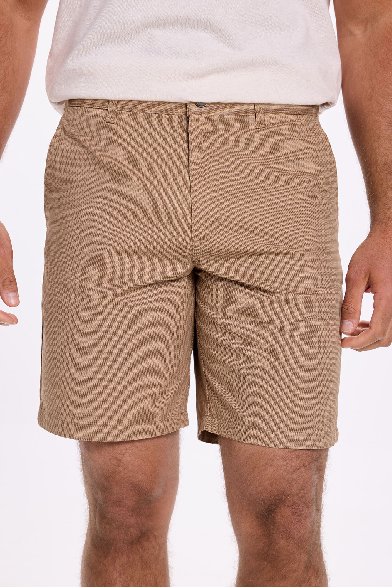 Milano Bermudas de algod&oacute;n con estampado . Beige/Camel