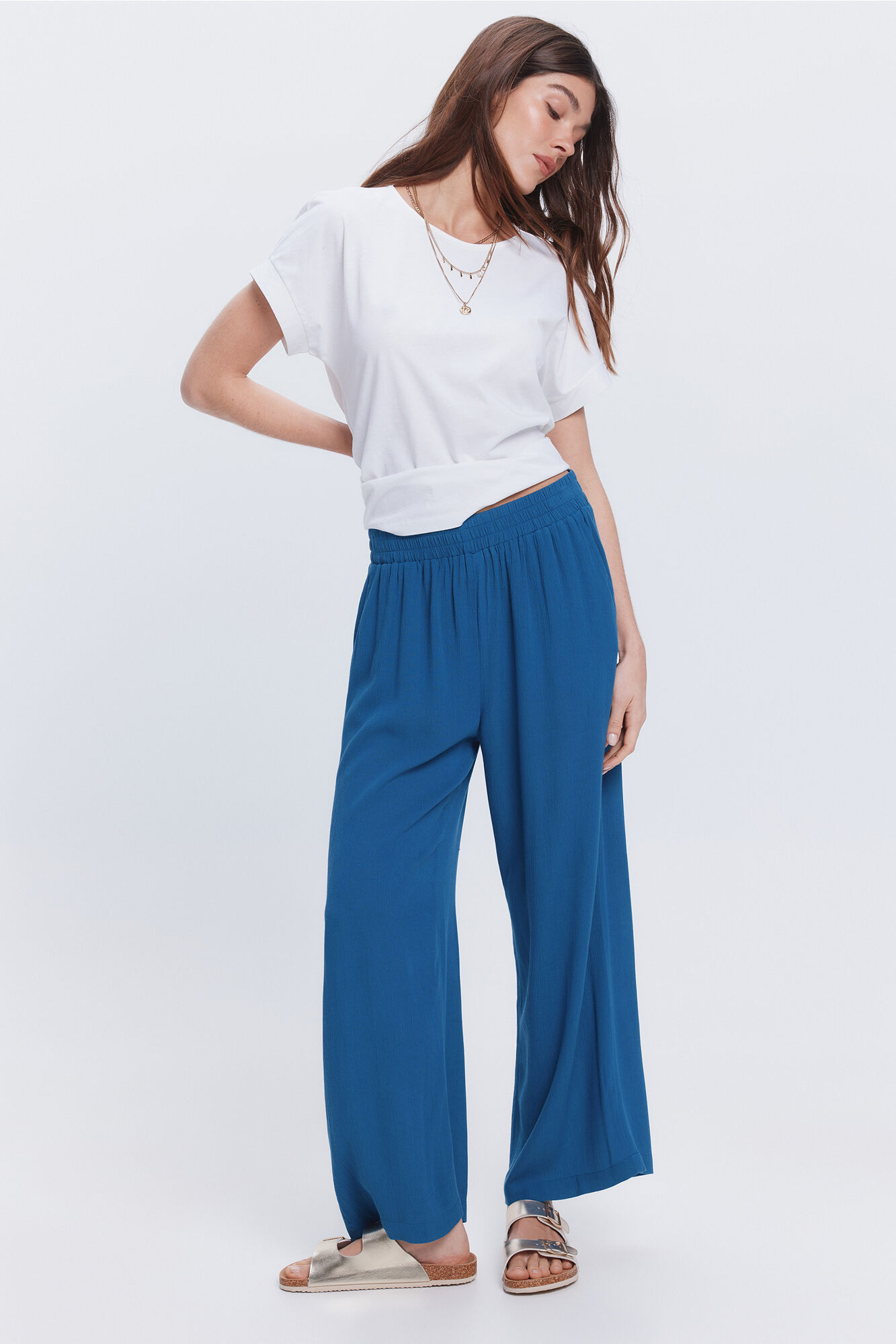 Milano Pantal&oacute;n fluido estampado