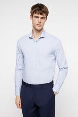 Fifty Outlet Camisa Vestir Estampada Blanco