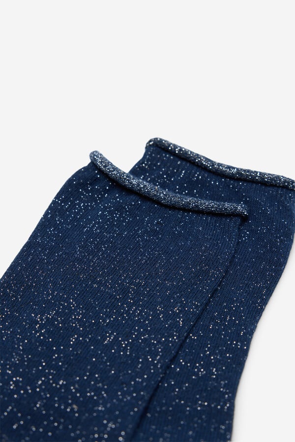 Milano Calcetines micro lurex Azul