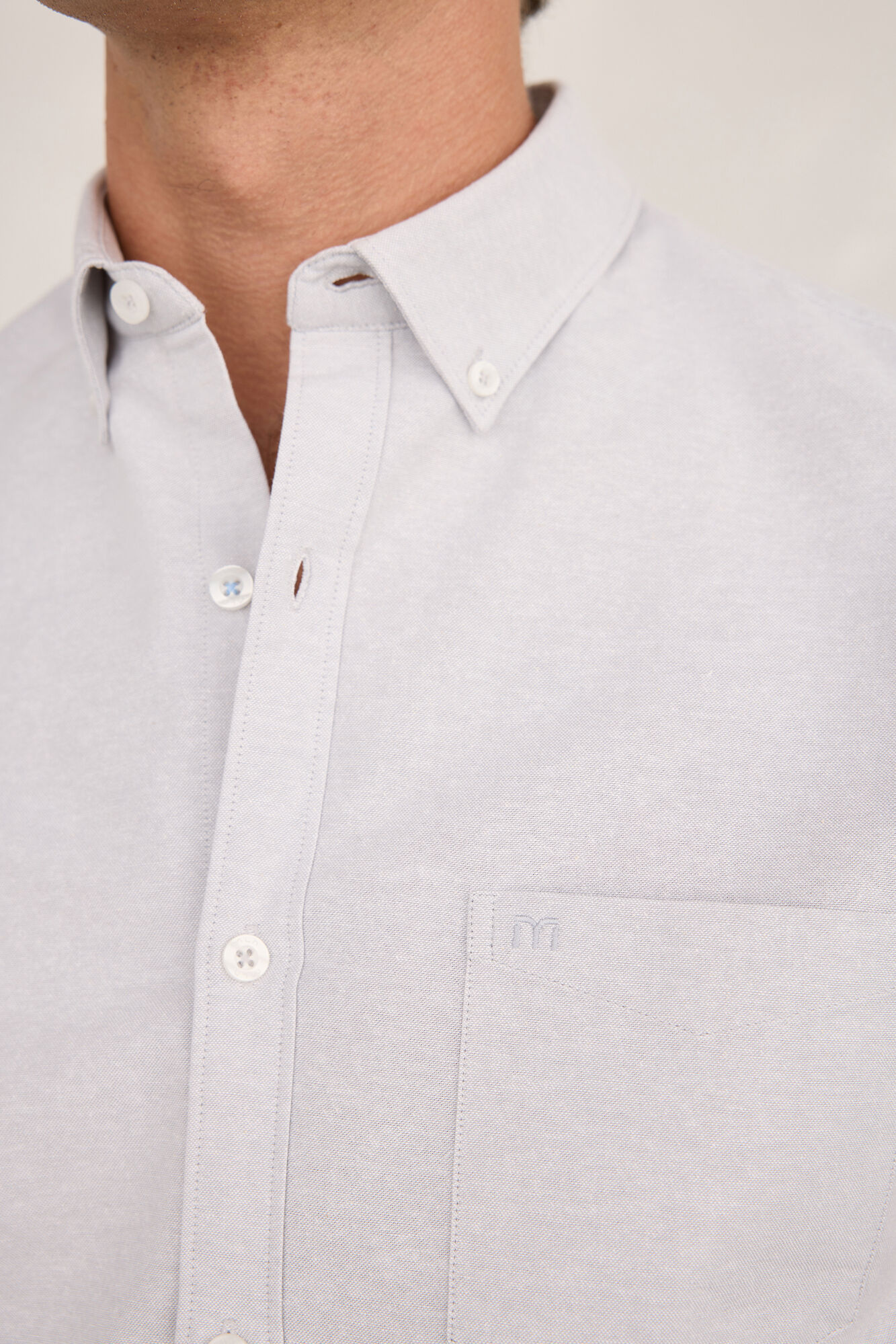 Milano Camisa deportiva Oxford Gris Claro