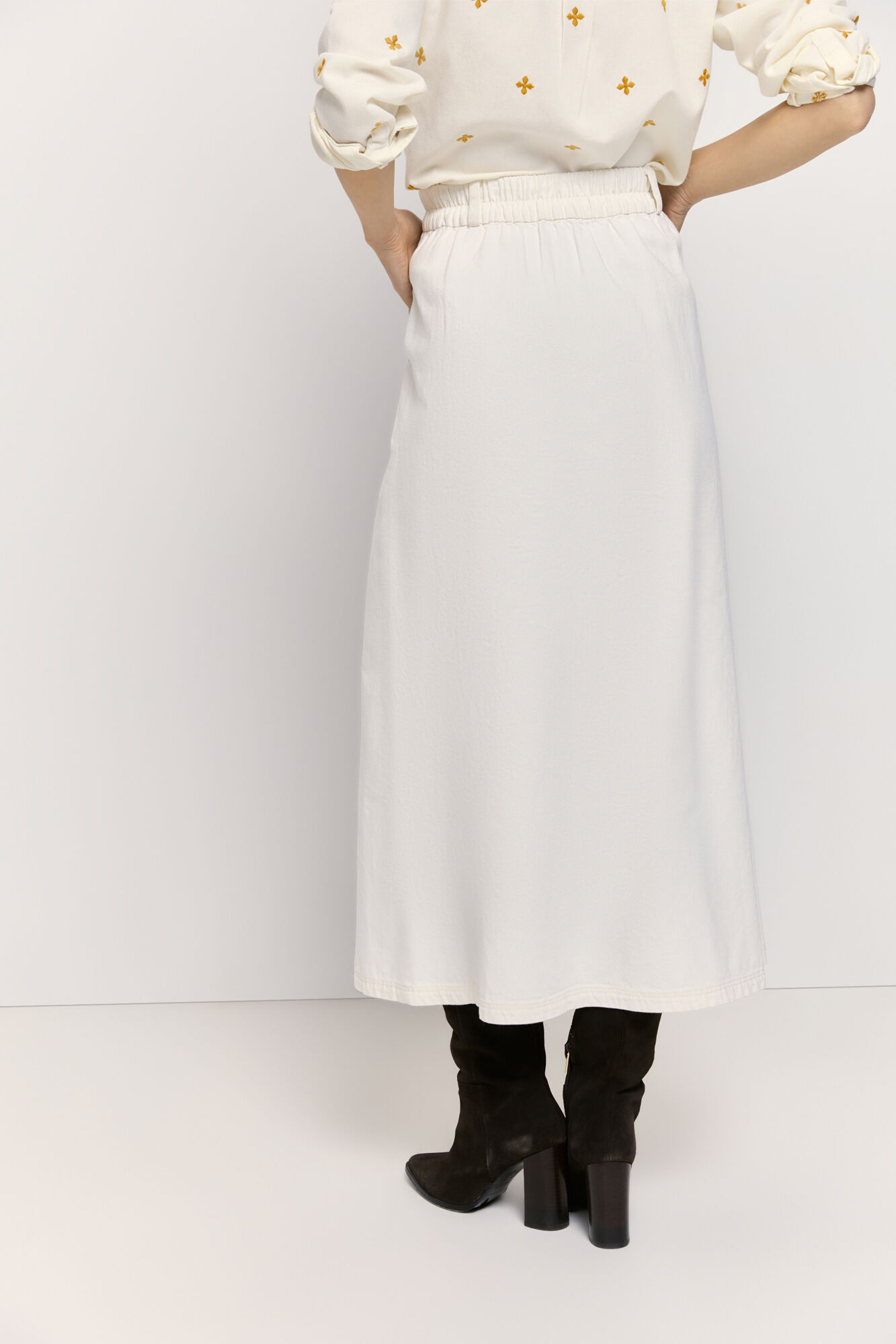 Milano Falda midi Beige