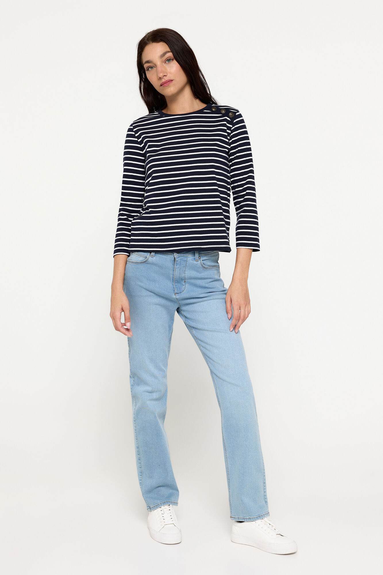 Milano Camiseta rayas tejido heavy cotton Azul