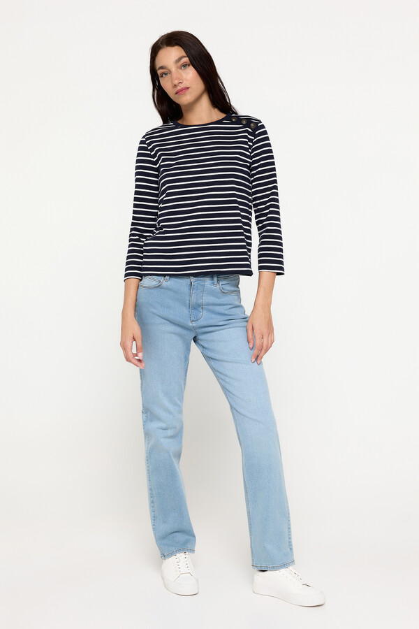 Milano Camiseta rayas tejido heavy cotton Azul