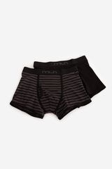 Milano Boxer de rayas negras Negro