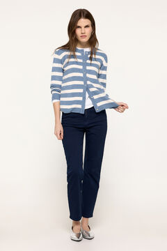 Fifty Outlet Chaqueta de punto tacto suave botones en el delantero Azul