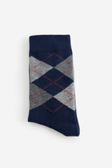 Milano Calcetines fantasía rombos grises Navy