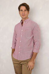 Milano Camisa deportiva Oxford Granate
