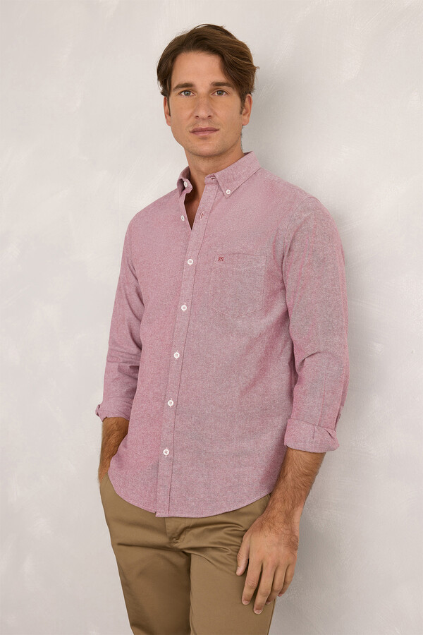 Milano Camisa deportiva Oxford Granate