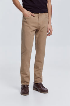 Fifty Outlet Pantalón Slim 5 Bolsillos Beige