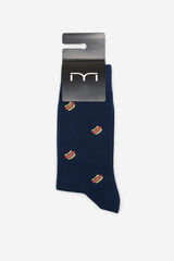 Milano Calcetines media caña print hot dogs Navy