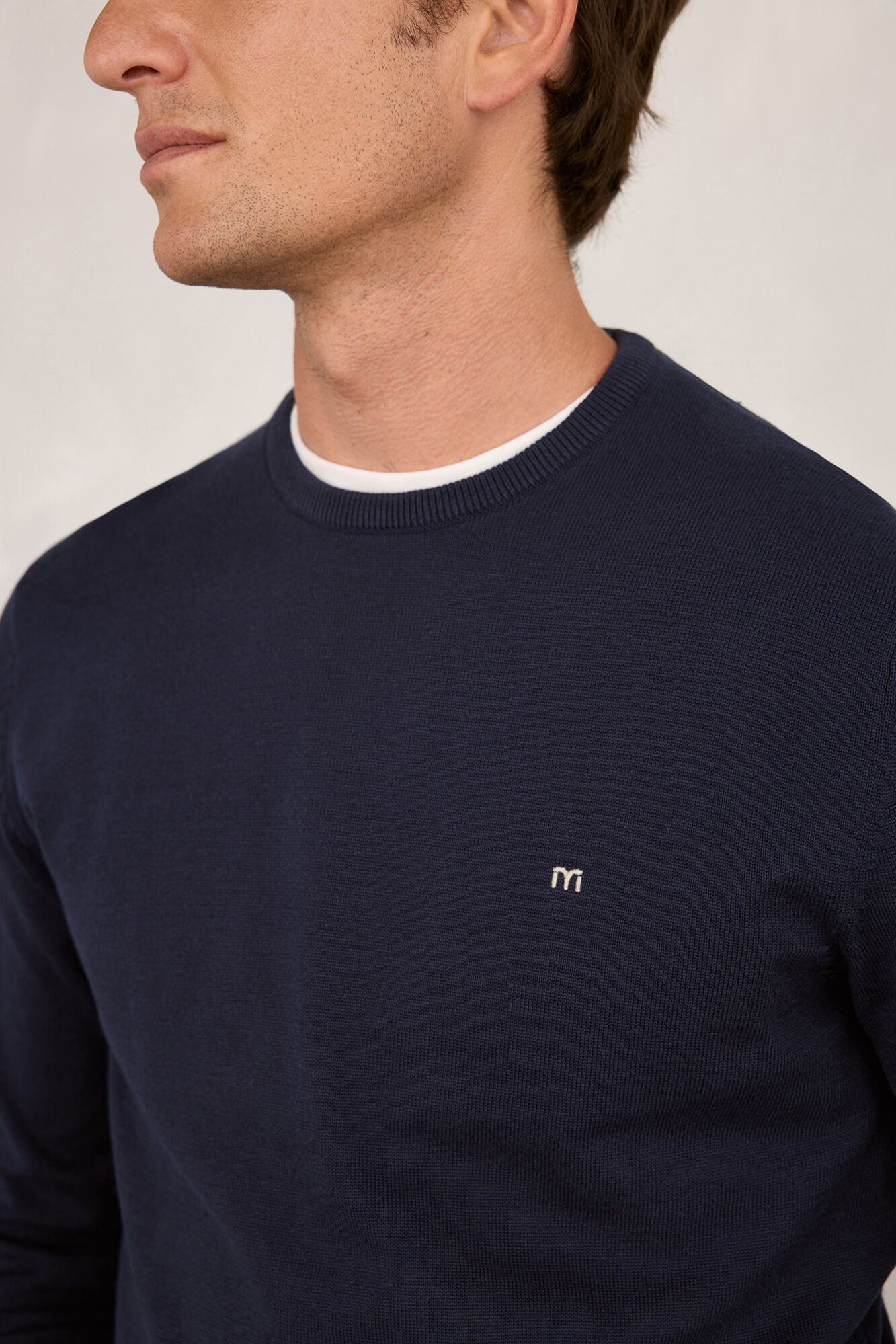 Milano Jersey redondo b&aacute;sico Navy