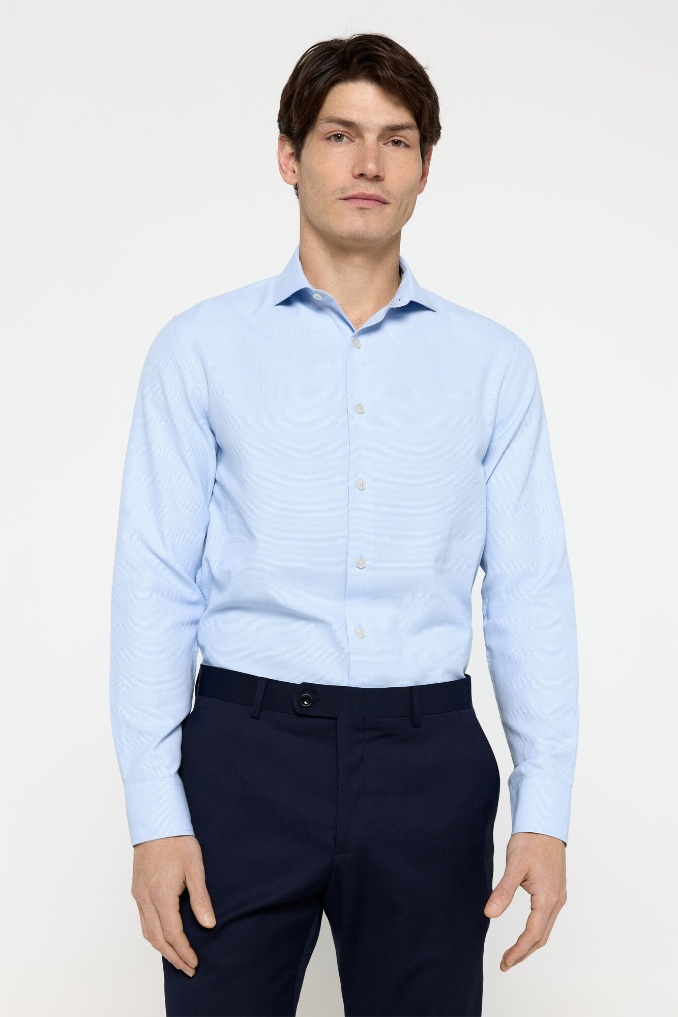 Milano Camisa Vestir Estructura Milano Azul